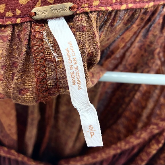 Free People Printed Batwing Sleeve Top - Picture 2 of 3